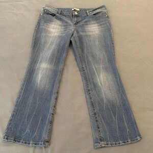 l.e.i. Jeans Womens Juniors 17 Short Blue Ashley Trouble Boot Bootcut Denim